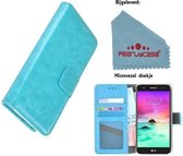 Pearlycase® Wallet Bookcase Turquoise Portemonnee Hoesje voor LG K10 2018