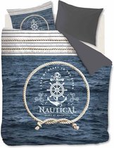 Beddinghouse Nautical dekbedovertrek - Eenpersoons - 140x200/220 - Blauw