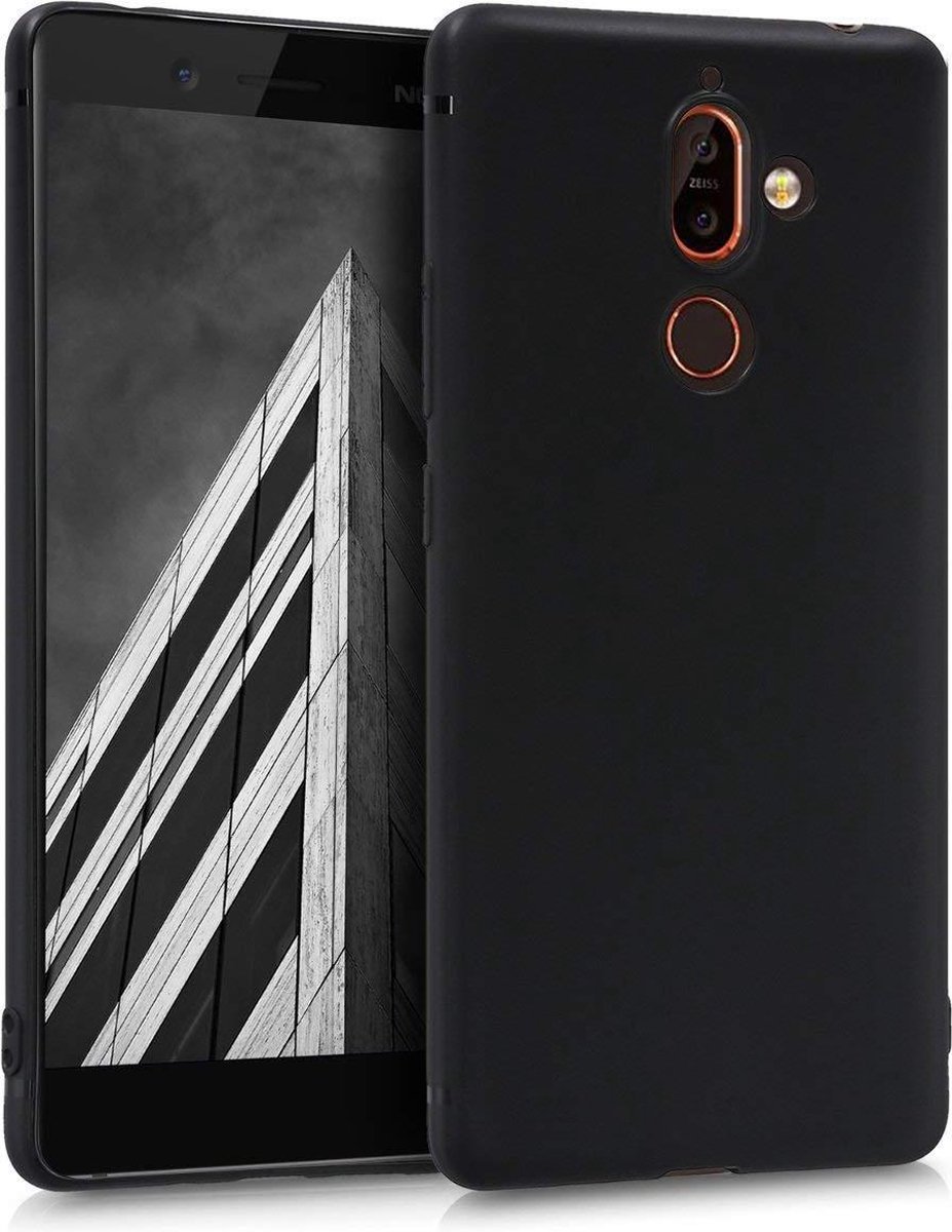 Siliconen hoesje Geschikt voor: Nokia 7 Plus - Zwart