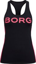 Bjorn Borg LA stripe dames sporttop - performance - zwart / roze - maat XL