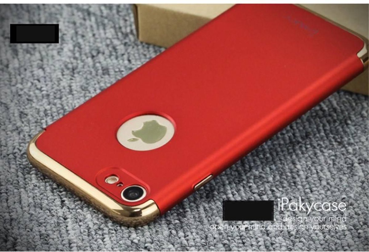 iPaky 3-in-1 Hardcase iPhone 7/8 - Rood/Goud