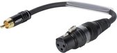 SOMMER CABLE Adaptercable XLR(F)/RCA(M) 0.15m bk