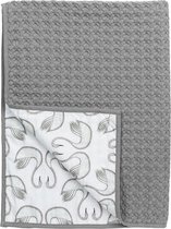 Meyco Silverline Swan wiegdeken - 75x100 cm - Grijs/roze