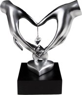Aiguilles coeur avec diamant (statue) 21cm