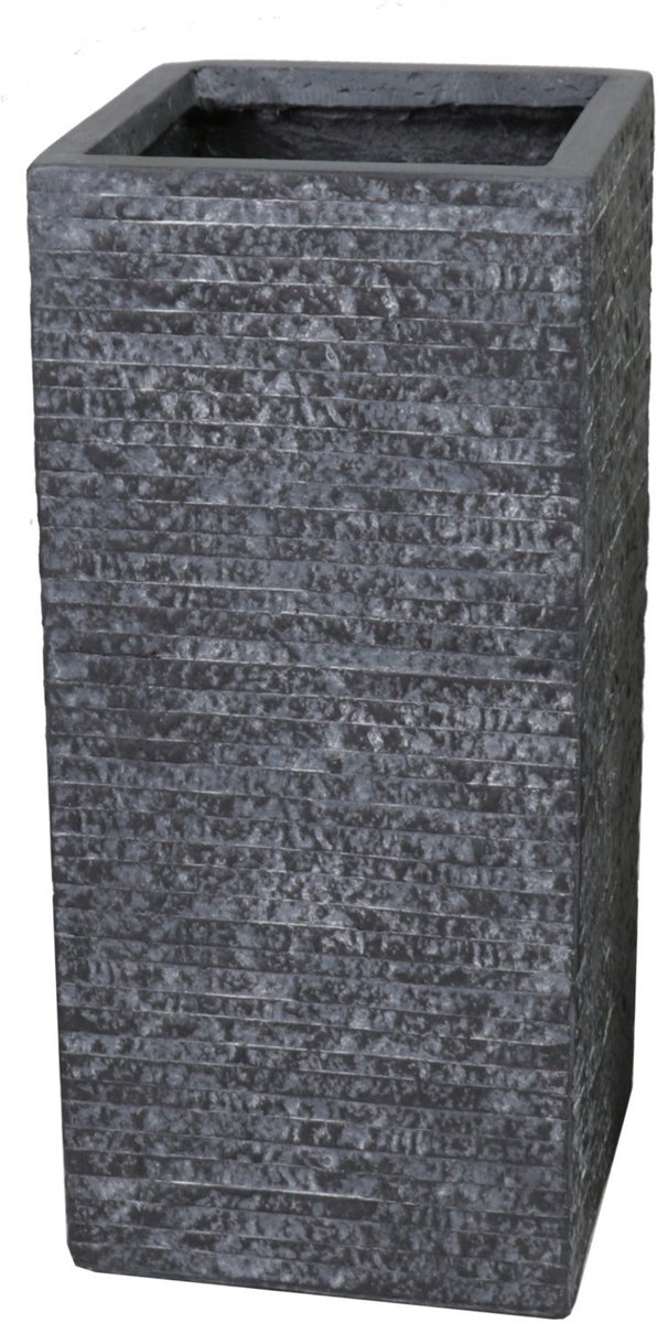 Plantenbak Utah Cubihi - l23 x b23 x h50cm - Donkergrijs