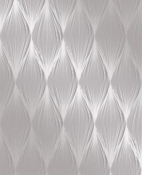 Verwonderlijk bol.com | Essence Linear Ogee grijs/zilver behang (vliesbehang, grijs) DR-77