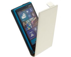 LELYCASE Lederen Flip Case Cover Hoesje Nokia Lumia 920 Wit