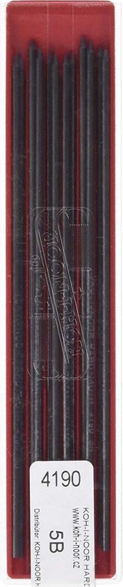 KOH-I-NOOR Graphite Lead for 2mm Diameter 120mm 4190 5B Mechanical Pencil
