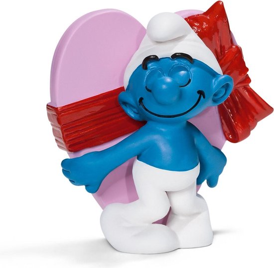 Sint-Valentijnssmurf met hart - speelfiguurtje - Schleich - liefde - 6 cm