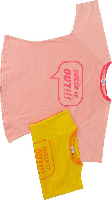 Par 2 chemises-Chemise pour fille en jaune et en rose, THM35017P Taille 176