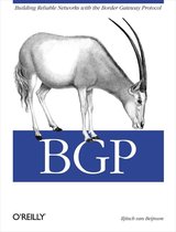 Titel: Bgp. Beeld: een tekening van een oryx met lange, gebogen hoorns, die buigt over het woord "BGP" op een blauw vlak.