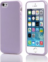 TPU Back Cover en tempered glass voor iPhone 6 Plus of iPhone 6S Plus - Back cover - TPU - Gelly - Lila