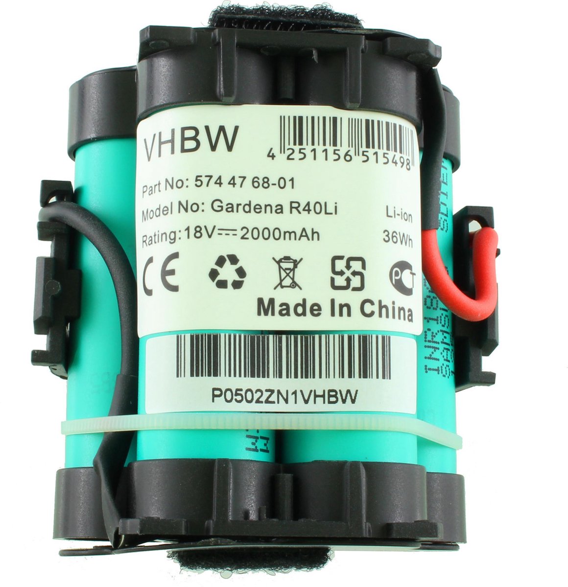 Li-ion accu/batterij, 2500 mAh, voor onder andere Gardena R40Li en Husqvarna Automower 305 - Cameron Sino