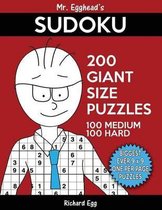 Mr. Egghead's Sudoku 200 Giant Size Puzzles, 100 Medium and 100 Hard