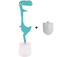 Dinosaurus WC borstel Grappig Toiletborstel Extra Borstel Trendy- Blauw