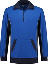 Workman Zipper Sweater Bi-Colour - 2704 royal blue/navy - Maat 4XL