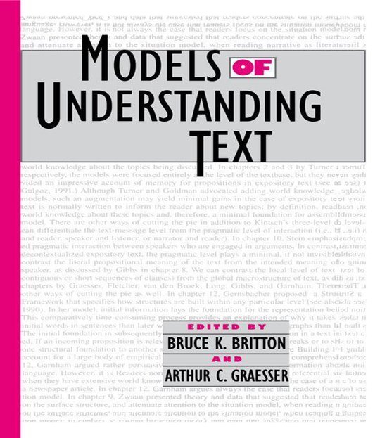 Models of Understanding Text - cover