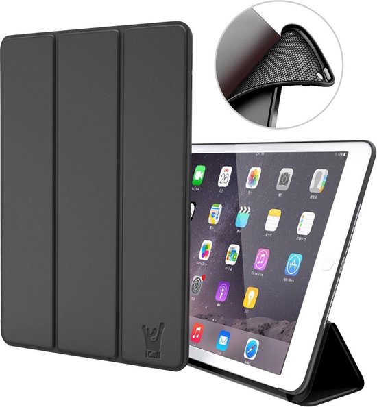 Ik heb een Engelse les invoegen realiteit iPad 2017 / 2018 Hoes Smart Cover - 9.7 inch - Trifold Book Case Leer  Tablet Hoesje Zwart | bol.com