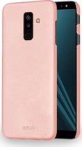 Azuri metallic cover met soft touch coating - roze - Samsung A6 Plus (2018)
