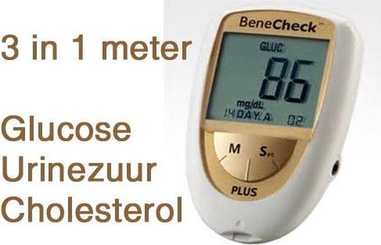 Chinaherbage BeneCheck 3 in 1 monitor systeem om uw Bloedsuiker,  Cholesterol en... | bol.com