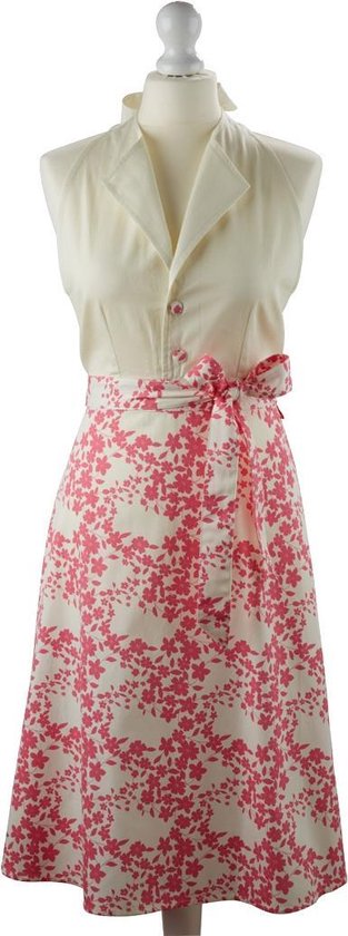 Pinnygirls - Keukenschort Just Roll With It - Roze/wit