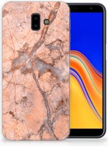 Geschikt voor Samsung Galaxy J6 Plus (2018) TPU Hoesje Design Marmer Oranje