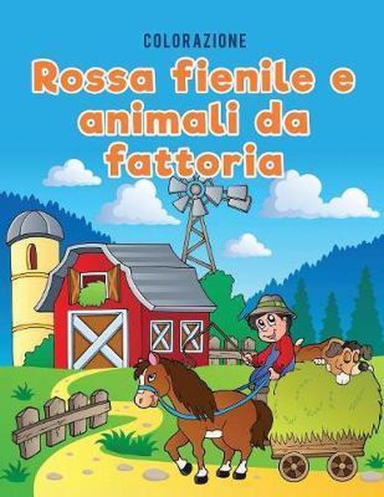 Colorazione rossa fienile e animali da fattoria - cover