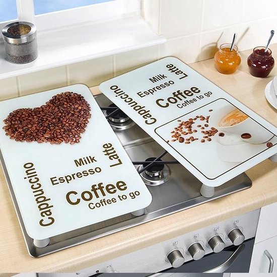 Fornuis Afdekplaten met Coffee print | bol.com