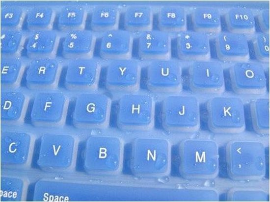 Flexibel USB toetsenbord - Volledige grootte - Blauw | bol.com