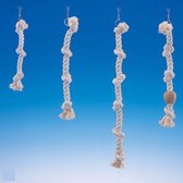 Nobby vogel speeltouw knoop 3-knopen wit 2 x 38 cm - 1 ST