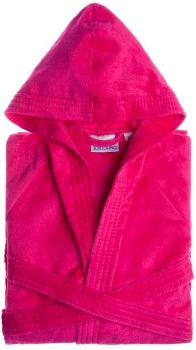 Jorzolino Kinderbadjas met Capuchon - Roze 10 Jaar