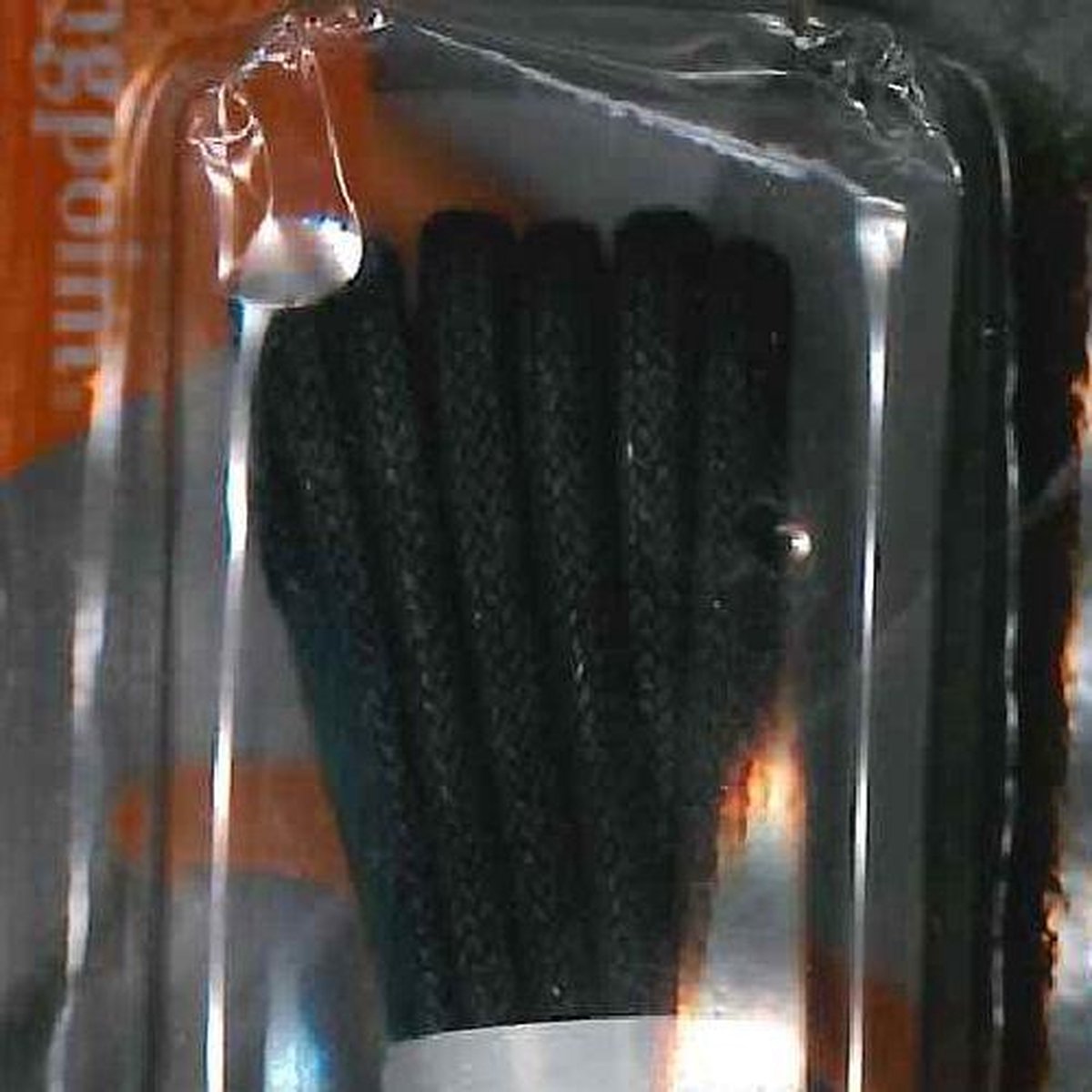2 mm x 90 cm Zwart- Ronde dunne wax veters