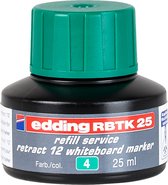 edding RBTK 25 recharge d'encre - vert - 25 ml - avec système capillaire, idéal pour recharger proprement et simplement le marqueur edding pour tableau blanc retract 12