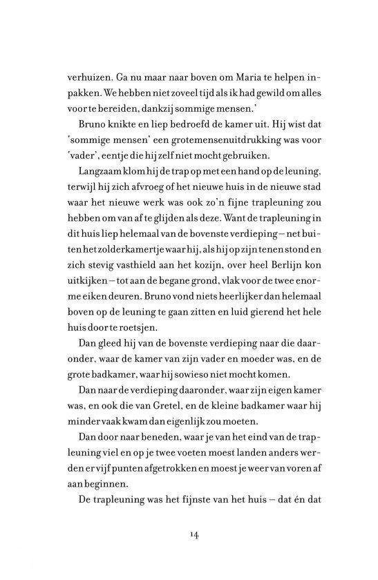 Bladzijde met tekst over Bruno, zijn moeder en de verhuizing.