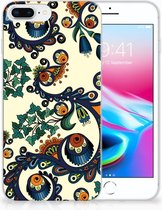 iPhone 7 Plus | 8 Plus TPU Siliconen Hoesje Design Barok Flower