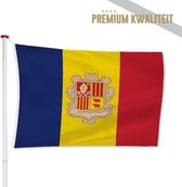 Andorraanse Vlag Andorra 150x225cm - Kwaliteitsvlag - Geschikt voor buiten