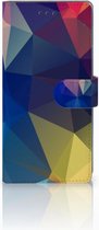 Bookcase hoesje Geschikt voor Samsung Galaxy Note 8 Polygon Dark