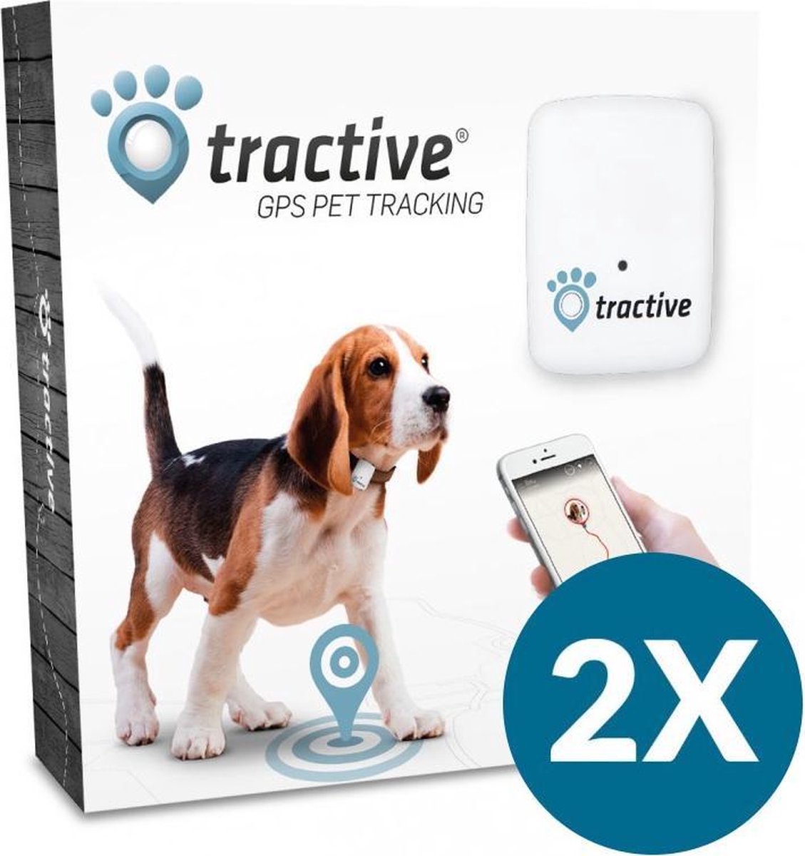 Tractive GPS tracker systeem voor honden DUO PACK !