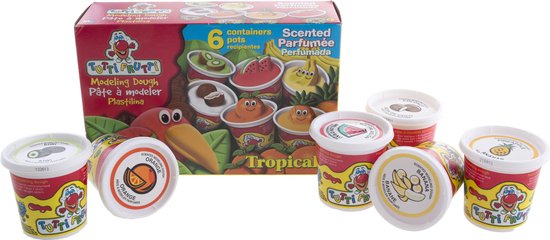 Pâte à modeler Tutti Frutti - 6 pots tropical | bol.com
