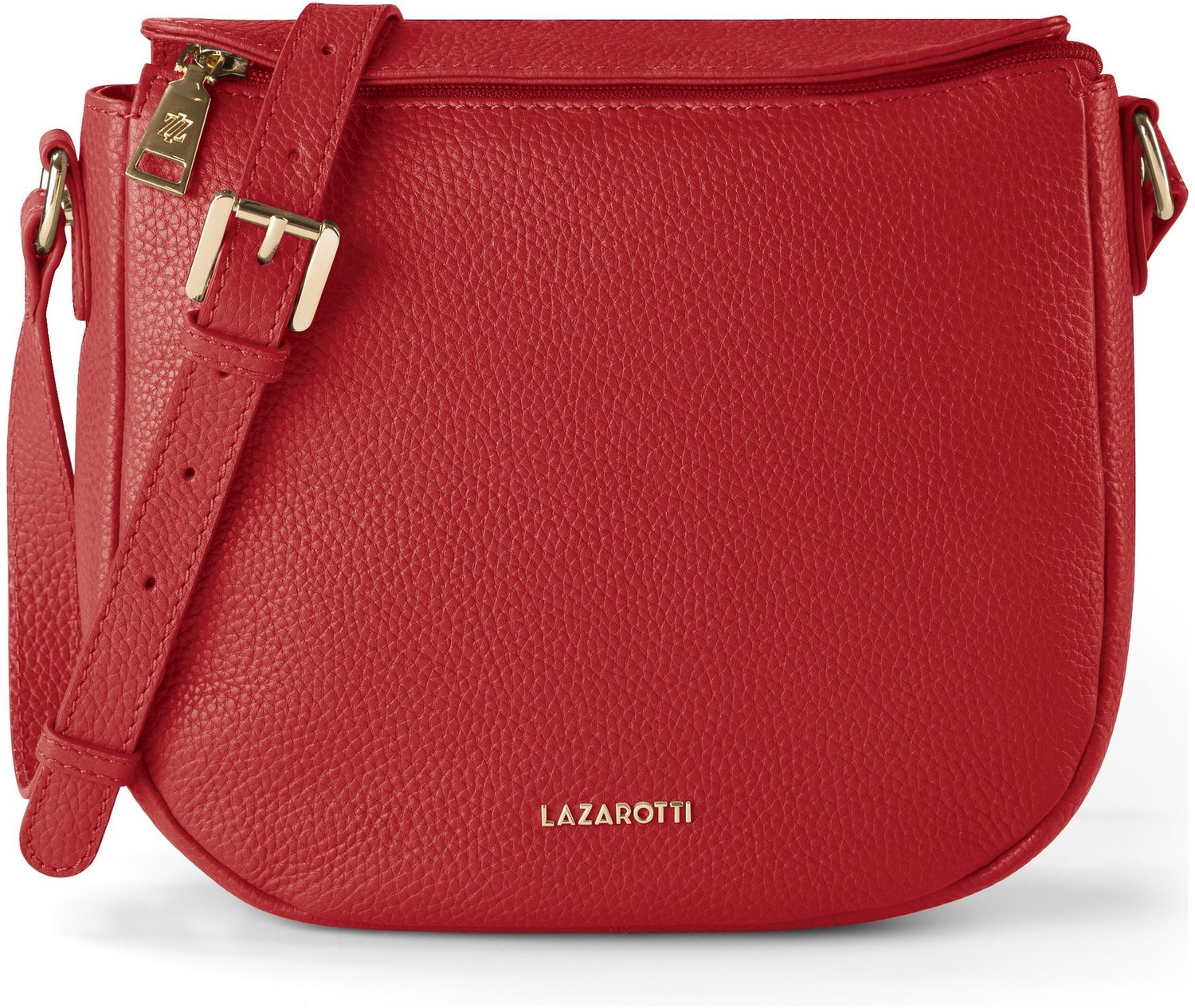 Lazarotti Leren Schoudertas Bologna Leather Nola-13 Red Rood