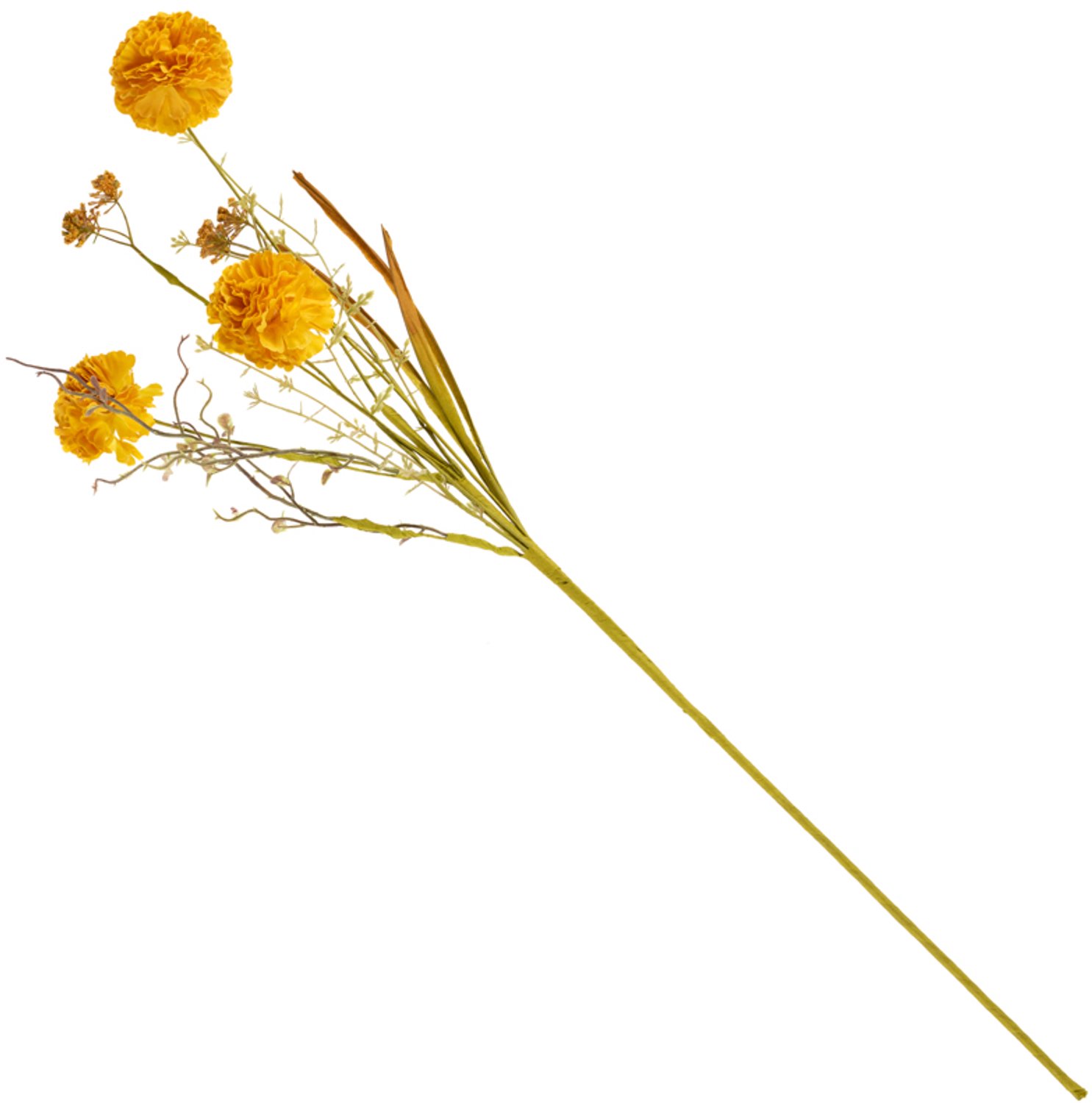 Veldboeket craspedia 74cm oranje