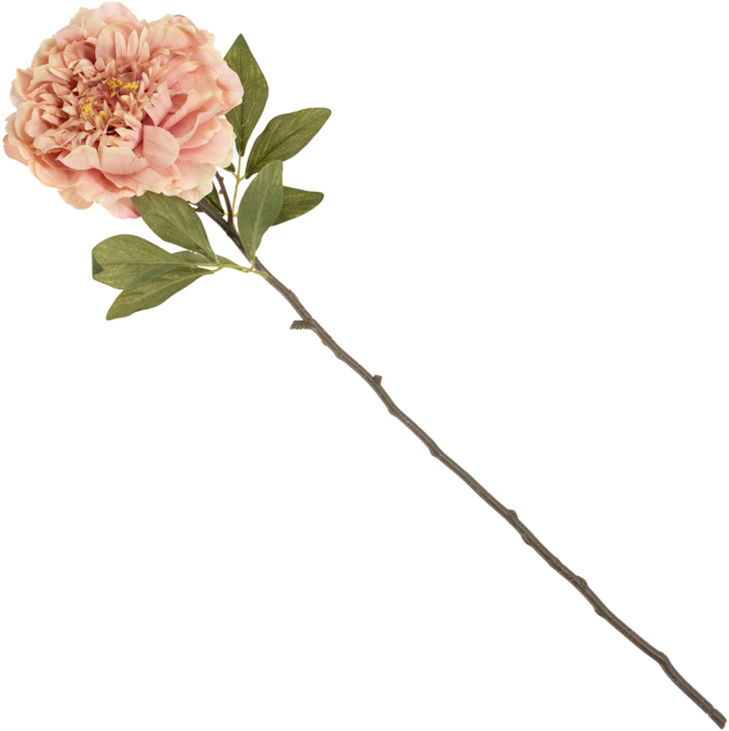 Kunstbloem pioen 72cm roze