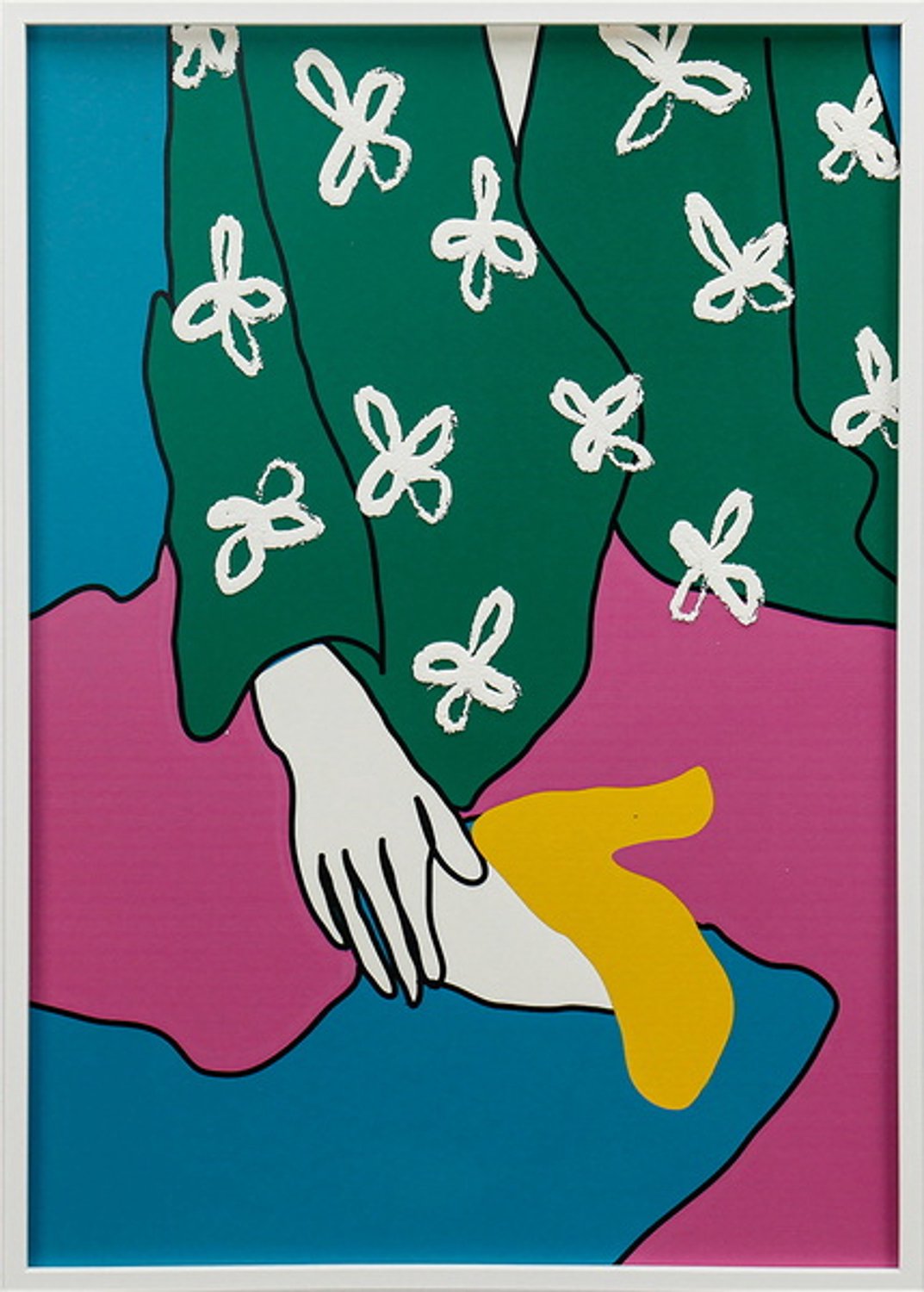 Schilderij line art been met relief 50x70cm