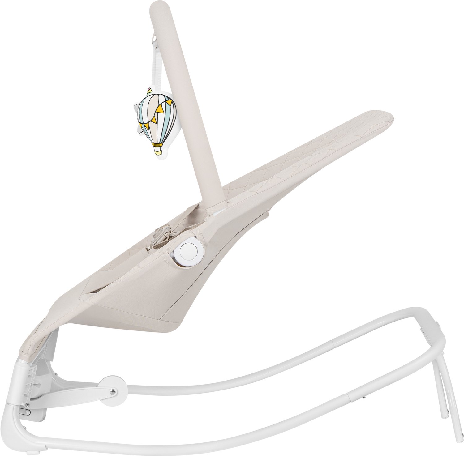 Lionelo Vinci Elektrische Wipstoel – Babywipstoel vanaf Geboorte – 3 Snelheden – Bewegingssensor – 3 Standen Rugleuning – Ultra Quiet 30 dB – Timer 30/60 min – Rocking Lock – Natuurgeluiden & Melodieën – 3-Puntsgordel – EasyWash Cover – USB-C – foto 5