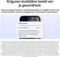 Interface met melding over trends in bloeddruk en gezondheidsinzichten op een smartphone.