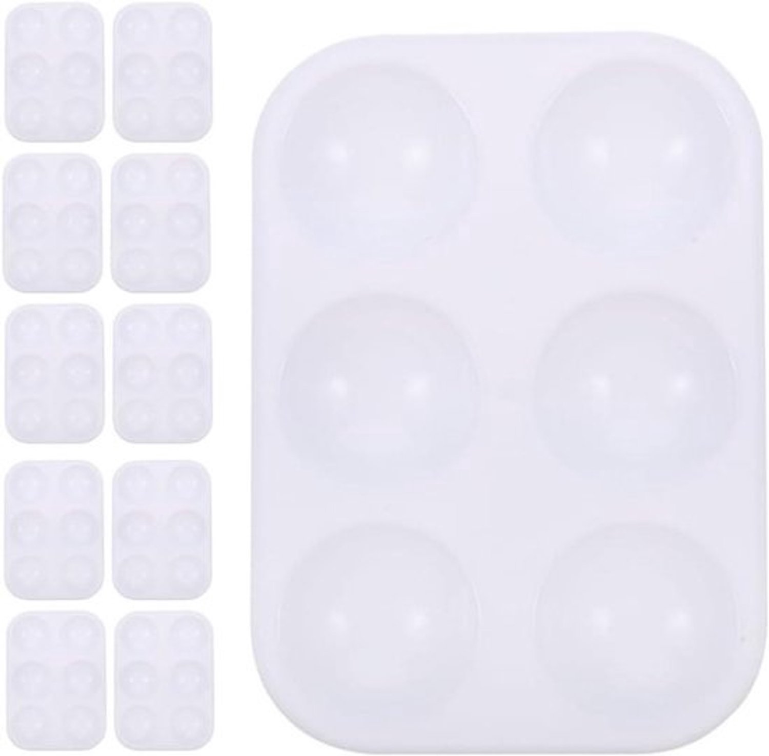 Verfpaletten - Mengbakjes voor kleuren - Schilderen en knutselen - Set van 30 stuks - 12.7x9cm - Wit