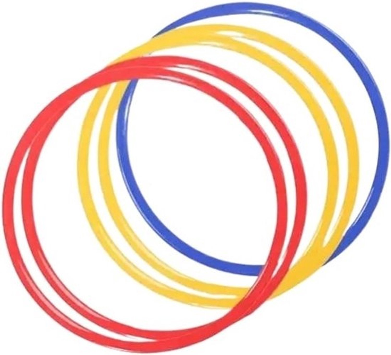 Agility-trainingsringen - Sportringen voor werpspellen - Behendigheid oefenen - Goed zichtbare kleuren - Diameter 30 cm - Fluorescerend assorti