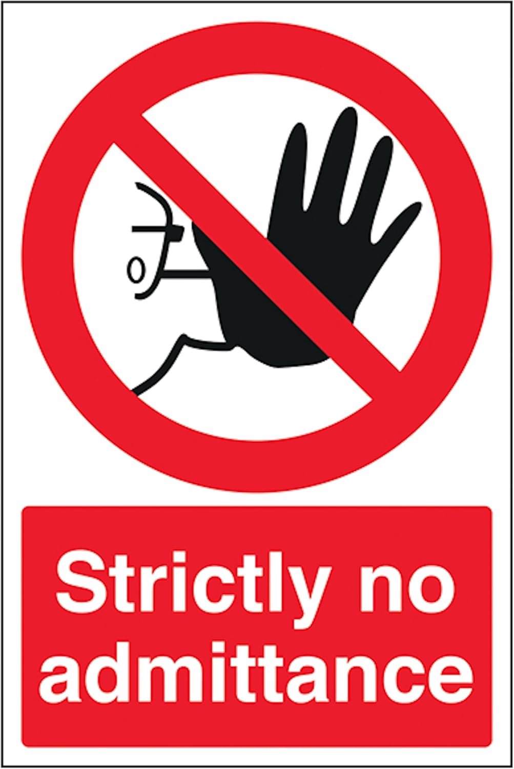 Veiligheidsteken 200 x 300mm - 2mm stijf plastic - duidelijk verbodsbord - bevorder gezondheid - ServiceTopper