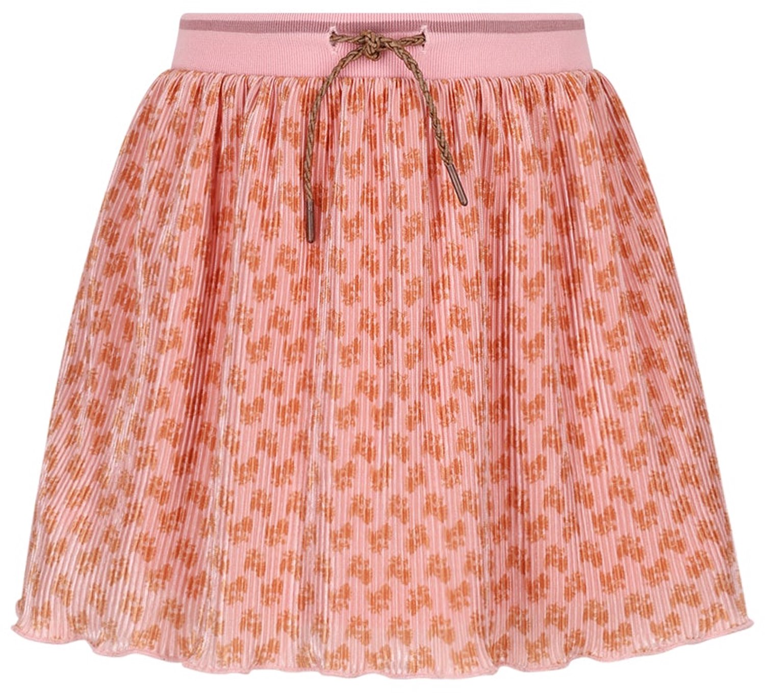 NONO - Nima Indian Flower Plissee Skirt - Rosa - Maat 116