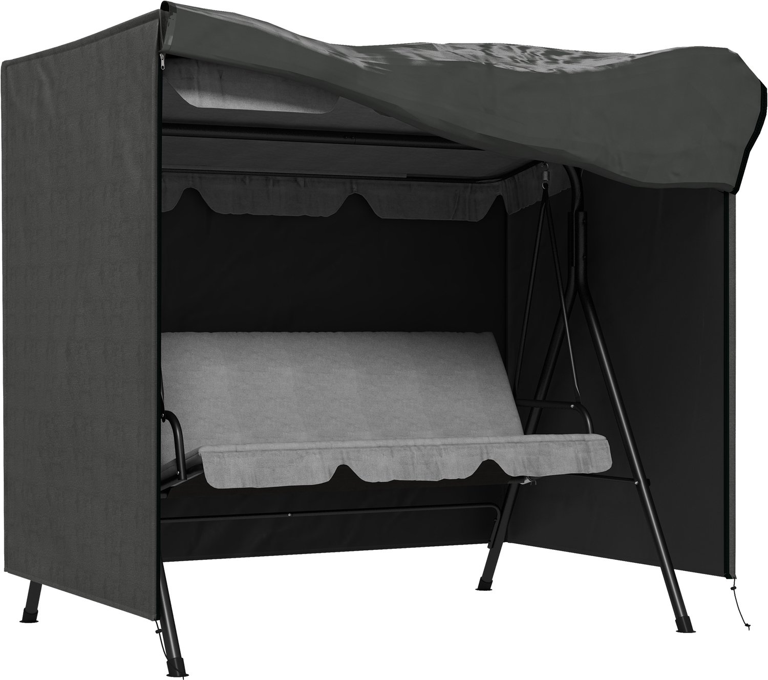 Sunona Beschermhoes voor Hollywoodschommel - Met ritssluiting - 177 x 114 x 152 cm - Donkergrijs